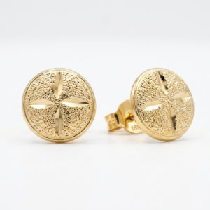 Gold plated stud earrings
